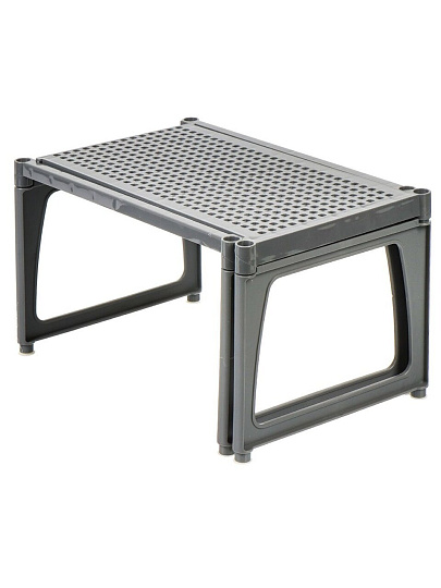 Подставка универсальная, пластик, 2 секции, 31х19.5х17 см, раздвижная, серая, Violet, Ротанг, 750218