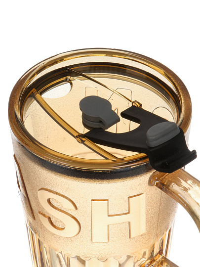 Стакан 450 мл, стекло, Мед, с трубочкой, B060514