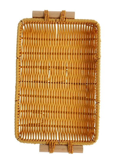 Корзина 33х20х4.5 см, прямоугольная, плетеная, Y4-14153
