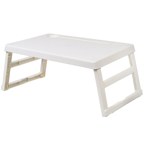 Столик для завтрака пластик, 54.5х36х27 см, белый, Y4-6458