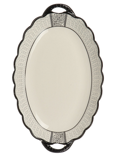 Блюдо керамика, овальное, 19.5х31х3.5 см, с ручками, RasheL, R-31101