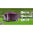 Шатер с москитной сеткой, фиолетовый, 3х3х2.7 м, четырехугольный, усиленный с плотными боковыми шторками, Green Days - фото 14