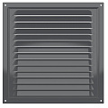 Решетка вентиляционная сталь, 250х250 мм, с сеткой, МЭ, ERA, Gray