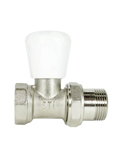 Клапан регулирующий латунь, 1/2", прямой, STI