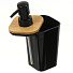 Дозатор для жидкого мыла, Бамбук, пластик, 7.3х7.3х17 см, черный, PS0107CB-LD - фото 2