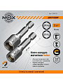 Ключ-насадка для кровельных саморезов, Nox, 8/10х48 мм, 2 шт, магнитный адаптер, блистер - фото 3