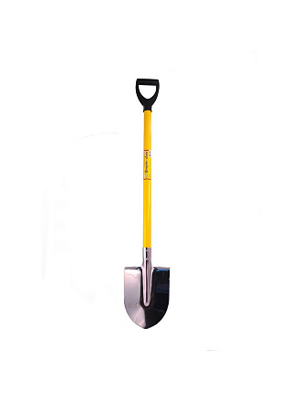 Лопата штыковая, нержавеющая сталь, 1.5х210х270х1210 мм, черенок металлический, с рукояткой, Инструм-Агро, 030228