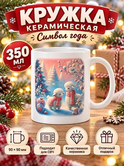 Кружка керамика, 350 мл, Символ года, МФК, MFK20791, в ассортименте