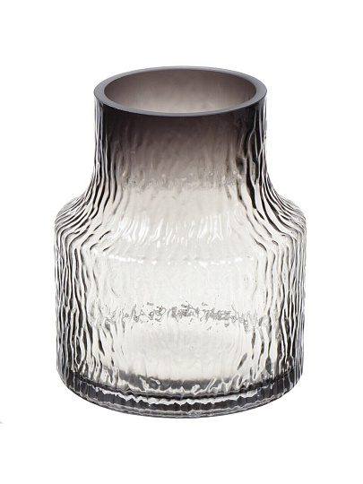 Ваза стекло, настольная, 20 см, Y6-6368, графит