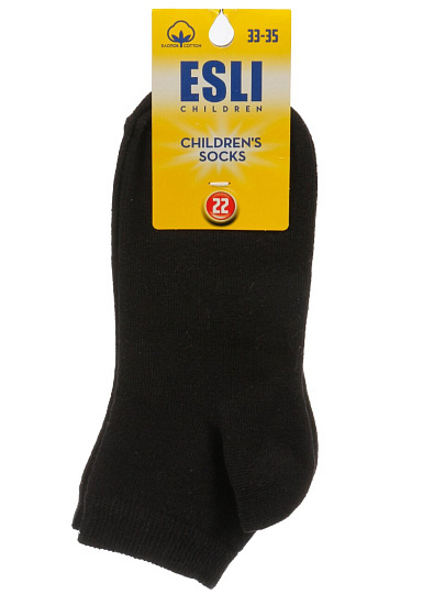 Носки дет. Е19С-143СПЕ р.22 короткие черный 000