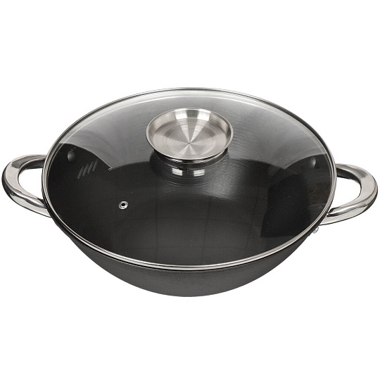 Казан чугун, антипригарное покрытие, 4.4 л, с крышкой, решетка, нейлоновая лопатка, бамбуковые палочки, Satoshi, 808-031