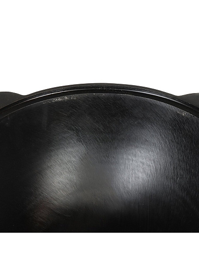 Казан узбекский чугун, 6 л, с крышкой, крышка алюминий, плоское дно, черный, 6403