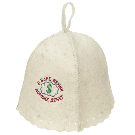 Шапка для бани 70% войлок, Hot Pot, В бане веник дороже денег, 41168