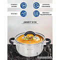 Кастрюля нержавеющая сталь, 2.2 л, с крышкой, крышка стекло, Daniks, Турин, QS-1-18/GS-01413-18CA, индукция - фото 15