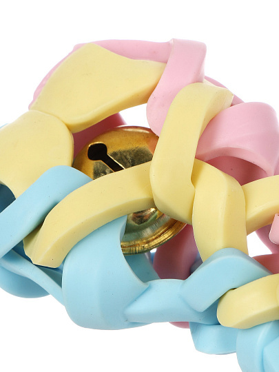 Игрушка для животных косточка цветная, резина, хлопок, 4.7х6 см, Y4-11374