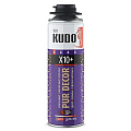 Клей-пена KUDO, Pur Decor X10+, 650 мл, всесезонный, KUPP06B10HC