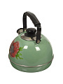Чайник сталь, эмалированное покрытие, 3.5 л, со свистком, подвижная ручка, Рубин, в ассортименте, С2511 - фото 8