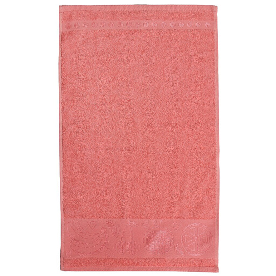 Полотенце кухонное махровое, 35х60 см, 100% хлопок, Вышневолоцкий текстиль, Жаккард Бордюр Фрукты, лососевое, 311, Россия, Ж1-3560.969.375