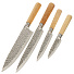 Набор ножей 5 предметов, нержавеющая сталь, рукоятка пластик, с подставкой, акрил, Daniks, Вуд Грейс, JA20204413 - фото 2