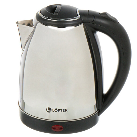 Чайник электрический Lofter, глянцевый, 1.8 л, 1500 Вт, скрытый нагревательный элемент, металл
