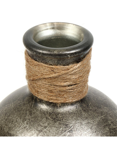 Ваза стекло, настольная, 28.8х14 см, Evis, Багратион-2, 27 0570 1142, графит металлик