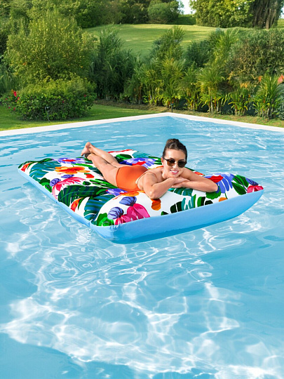 Матрас для плавания 200х129 см, Bestway, Лаундж Blissful Drifter XL ткань, 43305