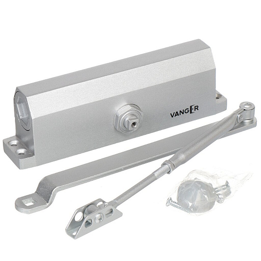 Доводчик дверной Vanger, DC-180-SL, -40°C + 60°C °C, 180 кг, серебряный, 26417