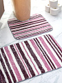 Коврик для ванной и туалета, 0.5х0.8 м, микрофиб, полосатый, Y4-9949