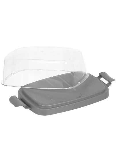 Масленка пластик, пыльно-серая, Martika, Летиция, С322ПСЕР