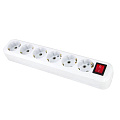 Корпус удлинителя 6 гнезд TDM Electric SQ1806-0040 16 А 250 В 2П+З с выключателем белый