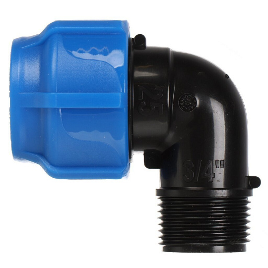 ПНД уголок d25х3/4", наружная резьба, Spektr