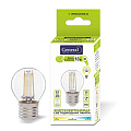 Лампа светодиодная E27, 12 Вт, 170-260 В, шар, 2700 К, теплый белый свет, General Lighting Systems, Филамент GLDEN-G45S-12-230, прозрачное стекло, 661012 - фото 2