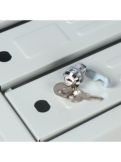 Ящик почтовый с замком, эмалированный, Агроснаб, серый, 3-х секц, вертикал