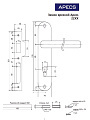 Замок врезной Apecs, 2223/60-AC, 16949, ручка в комплекте, цилиндровый, медный - фото 3