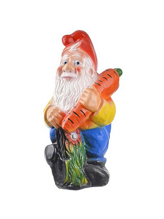 Фигурка садовая Гном с морковью, 25х45 см, гипс, 54