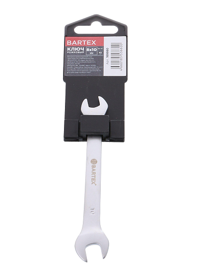 Ключ рожковый, Bartex, 8х10 мм, матовый, CrV сталь