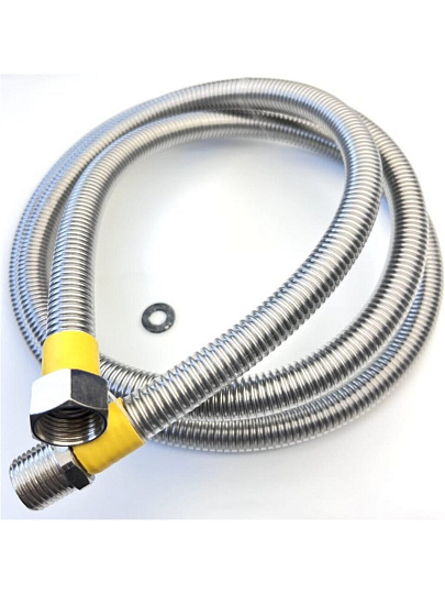 Подводка для газа 1/2''х0.6 м, г-ш, сильфон ПВХ, Tuboflex