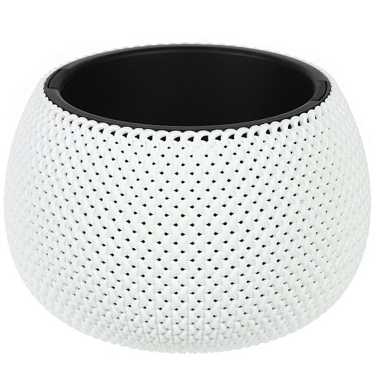 Кашпо пластик, 3.9 л, 29х29х20.1 см, в ассортименте, Эльфпласт, Lace, 573