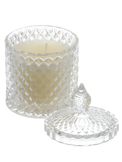 Свеча воск, в стеклянной банке, 7х11 см, 100гр, прозрач, Шейх