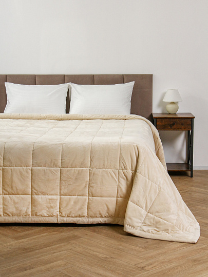 Покрывало евро, 240х260см, 100%пэ, Silvano, Аврора, песоч