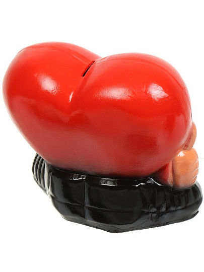 Копилка Сердце Улыбка, 20х17 см, арт.289, красная