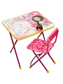Мебель детская Nika, стол+стул мягкая, Принцесса, металл, пластик
