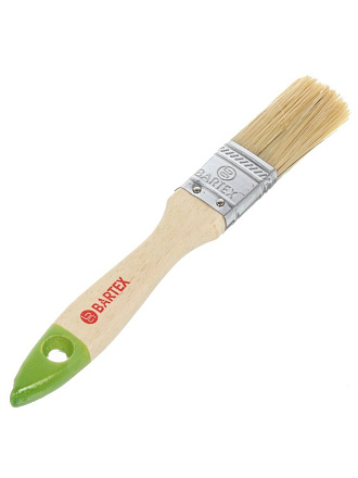 Кисть плоская, Bartex, Стандарт, 25 мм, 1 '', рукоятка дерево, 1117110