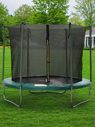 Батут 244х244х205 см, с защитной сеткой 150 см, 100 кг, FJ-8FT-21