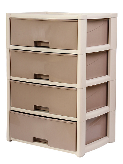 Комод 4 ящика, Колорит, 56х39х81 см, бежевый, широкий, М8759, Альтернатива