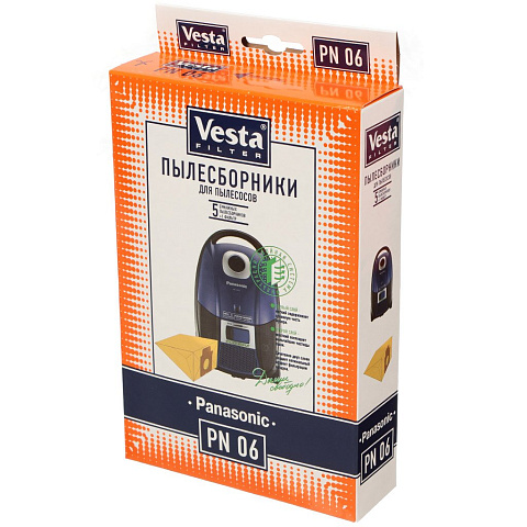 Мешок для пылесоса Vesta filter, PN 06, бумажный, 5 шт