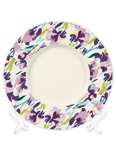 Чайная пара керамика, 2 предмета, на 1 персону, 220 мл, Французский шик, Ирисы, блюдце 15.5х1.7 см, B060327