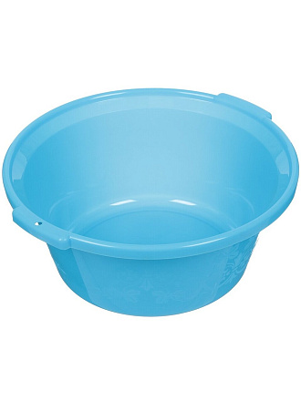Таз пластик, 8 л, круглый, с ручкой, в ассортименте, Милих, 08008