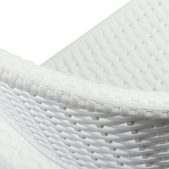 Кресло садовое пластик, Ola Dom, Rattan, 80.5х58х62 см, белое, 150 кг, ЭП 442288