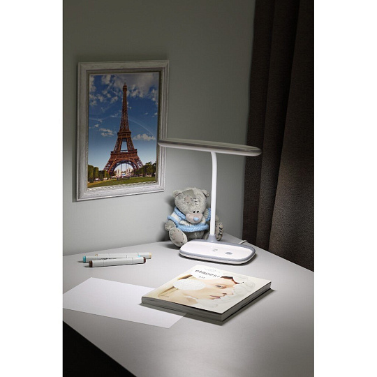 Светильник настольный 6 Вт, белый, Эра, NLED-458-6W-W, Б0028457, 25.5х23х37 см